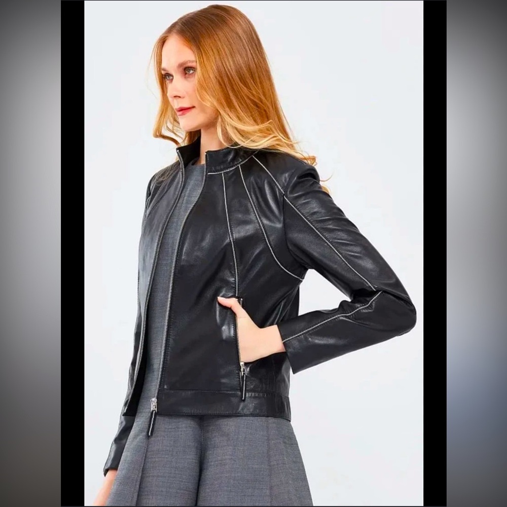 Bradley by Bradley Bayou Jacket Women's Black Leather Jacket